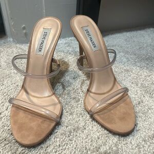 Steve Madden clear strap heels